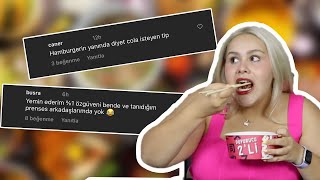 BU ARALAR ÇOK LİNÇLENDİK O ZAMAN KÖTÜ YORUM OKUYORUZ 🤪 ZORBALARA İKİ ÇİFT LAFIM VAR MUKBANG [upl. by Adnuhsed]