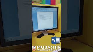 Word Count In Ms Word  Mubashir Computer Institute of Excellence Kandiaro [upl. by Gninnahc]