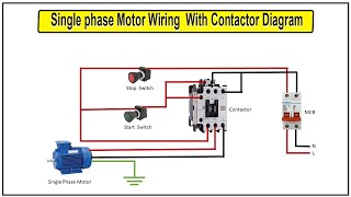 Single Phase Motor Wiring  Single Phase Motor Connection with Switch  House Wiring [upl. by Joung746]