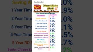 post office new interest rates 2024 postoffice 2024 viral [upl. by Orazio906]