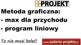 Program liniowy  metoda graficzna  produkcja  maksymalizacja przychodu całkowitego [upl. by Vidovik]