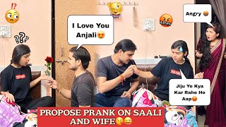 Saali Ko Kiya Propose😍  Proposing Prank On Saali And Wife😜With ￼TwistSakshiBabaOfficialvlog [upl. by Nunes]