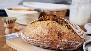 How to Make An Excellent Whole Wheat Sourdough Bread 5050 Simplicity at Its BEST [upl. by Dnalsor]