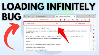 Read Aloud feature is not Reading PDF Files in Microsoft Edge After Latest Update [upl. by Kryska]