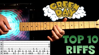 TOP 10 Green Day Songs List amp Guitar Tab  Guitar Tutorial  Guitar Lesson [upl. by Ardnohs]