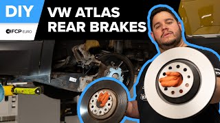 Volkswagen Atlas Rear Brake Pad amp Rotor Replacement DIY 20182021 VW Atlas MQB Cross Sport [upl. by Guarino]