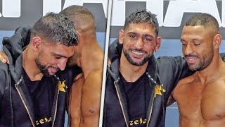 Amir Khan amp Kell Brook SQUASH BEEF after CLASSIC RIVAL fight [upl. by Renita]