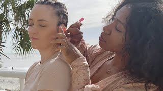 ASMR Professional Cornrow Braiding at the Beach  Rattle Comb Gel amp Finishing Touches with Edges [upl. by Buttaro184]