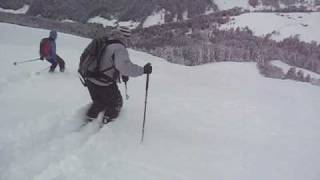 Skiing on Mt Chery Les gets  Portes du Soleil October 2008 [upl. by Roose]