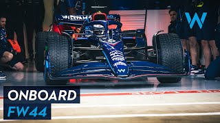 First Lap Onboard The FW44  Silverstone Circuit  Williams Racing [upl. by Hselin]