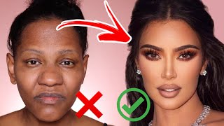 Makeup Transformation Kim Kardashian Cirugía Plástica 😳 makeuptutorial [upl. by Marteena]