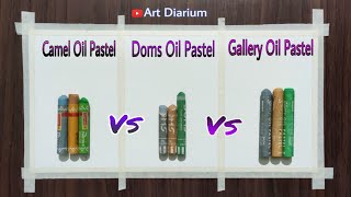 Oil Pastel Comparison Drawing Apple  Camel vs Doms vs Gallery Oil Pastel  Step by Step [upl. by Constantia902]