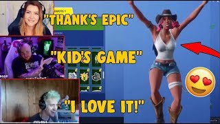 Streamers Reacts To NEW CALAMITY Skin Jubilation Boob Jiggle Bug  Fortnite Funny Moments amp Fails [upl. by Ahsemaj]