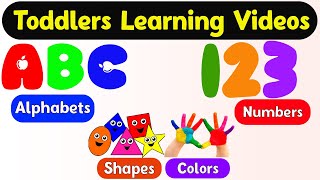 Preschool Learning Videos For 3 Year Olds  Kindergarten Learning Videos  Toddlers Learning Videos [upl. by Ibmab]