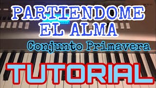 Partiendome El Alma  Conjunto Primavera Melodia Tutorial en Teclado [upl. by Luthanen351]