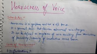 Hoarseness of Voice ENT [upl. by Ellehcem546]