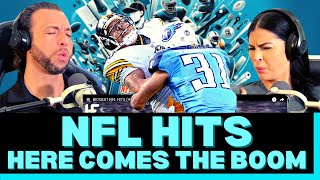 SHEESH GETTING KOCKED UNCONSCIOUS First Time Reacting To BIGGEST NFL Hits  Here Comes The Boom [upl. by Hasin]