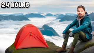 24 Hours On MountainWith Peace  Solo Camping [upl. by Dygal]