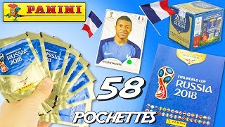 58 Pochettes Panini Foot Coupe du Monde Russia 2018 Allez Les Bleus France Collection Review [upl. by Casady]