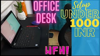 Desk Setup in budget  Work from home setup in India Budget setup under 1000 Rs  The Tech Escape [upl. by Emmuela]