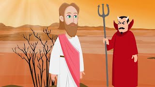 Jesus Tempted  Temptation of Jesus  Bible Story [upl. by Divine208]