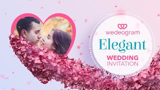 Elegant Wedding Invitation Video  Best Whatsapp Digital Invite  Romantic E Invite by Wedeogram [upl. by Gunthar]