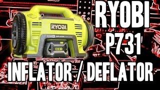 Ryobi P731  Cordless InflatorDeflator  18v ONE [upl. by Huntingdon]