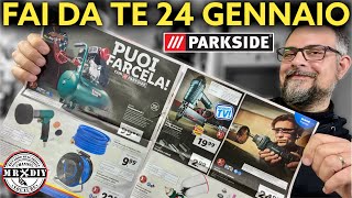 Volantino Parkside Lidl fai da te 24 gennaio 2022 Compressore 24L sparapunti pneumatica Muscarella [upl. by Laux]