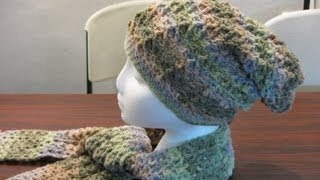 Starfish Stitch Slouch Hat  Left Handed Tutorial [upl. by Arel]