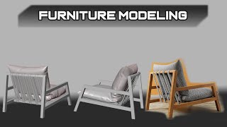 Furniture Modeling Tutorial Chair Step to Step 3dsmax zbrush marvelousdesigner [upl. by Elson]