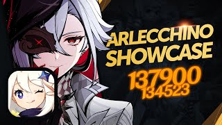 ARLECCHINO SHOWCASE  Gameplay Abismo 46  Genshin Impact [upl. by Refinne]