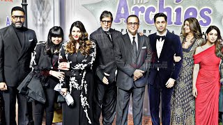 Bachchan Family CUTE VIDEO at The Archies Premiere  Aishwarya AmitabhJaya Aradhya Abhishek [upl. by Ardnuassak232]