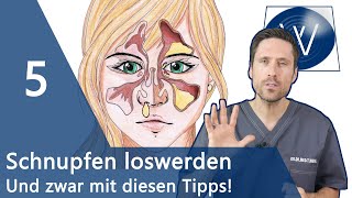 Schnupfen schnell loswerden 5 Tipps bei Schnupfen amp Erkältung  Von Nasenspray über Sport bis Zink [upl. by Rellek]