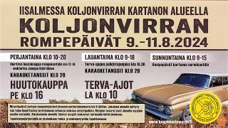 1082024 Koljonvirran Rompepäivät  kooste  Classic car show  compilation Iisalmi Finland 8k [upl. by Lekcar]