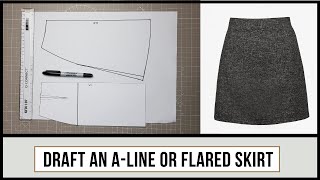 A Simple Way To Draft An ALine Or Flared Skirt For Beginners  Pattern Drafting  Bhooki [upl. by Gnen456]