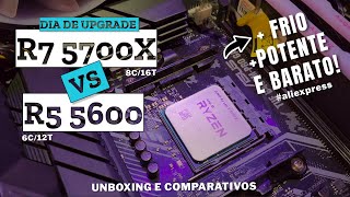 Ryzen 7 5700x VS Ryzen 5 5600  importei o novo REI do custo benefício  upgrade no setup [upl. by Laekcim]