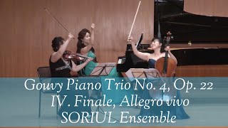 Gouvy  Piano Trio No4 Op22  IV Finale Allegro vivo Soriul Ensemble 소리울앙상블 [upl. by Nilak]