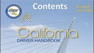 California Driver Handbook  AudioREAL VOICETable of Contents [upl. by Margy297]