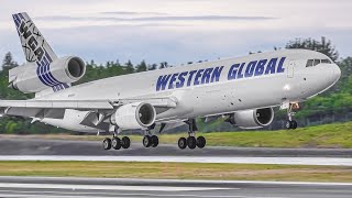 30 VERY CLOSE UP LANDINGS  Morning RUSH  Anchorage Airport Plane Spotting ANCPANC [upl. by Zorina872]