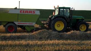 john deere 6910 met claas 1200 [upl. by Singh]