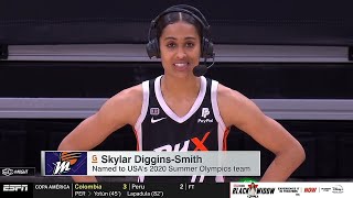 Skylar DigginsSmith Goal Of Gold Medal In Her 1st Olympics In Tokyo For USA Basketball  Post Game [upl. by Htebsle684]