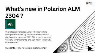 Polarion ALM 2304 – What’s New and Noteworthy  PLM Nordic [upl. by Macilroy]