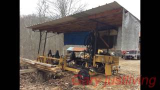 Woodland k4 vertical sawmill  bandmill [upl. by Llenrep]