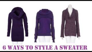 Fashion 6 Ways to Wear a Sweater [upl. by Airdni]