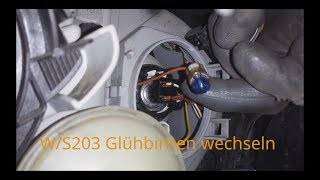 W203 Glühbirnenwechsel Standlicht Blinker Abblendlicht Fernlicht Nebelscheinwerfer [upl. by Mallorie]