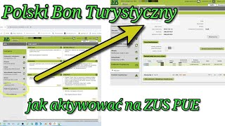 Polski Bon Turystyczny  jak aktywować na ZUS PUE [upl. by Isborne]