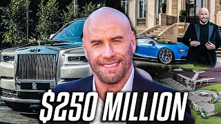 John Travoltas 2024 Women Residences Cars and Net Worth [upl. by Tamis]