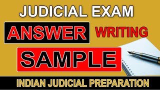 Answer Writing Sample  Judicial Services Mains Indian Judiciary Preparation [upl. by Archibald]