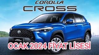 TOYOTA COROLLA CROSS OCAK 2024 FİYAT LİSTESİ TOYOTA COROLLA CROSS ENGELLİ ÖTV KAPSAMINA GİRİYOR [upl. by Aracal]