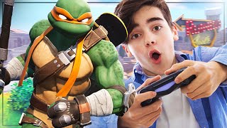 TROLLING ANGRY KID WITH NEW NINJA TURTLE SKINS quotGLITCHquot ON FORTNITE Funny Fortnite Trolling [upl. by Eilssel]